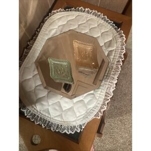 Vintage Indiana Sandwich Glass Tiara Diamond Snack Candy Trinket Dish